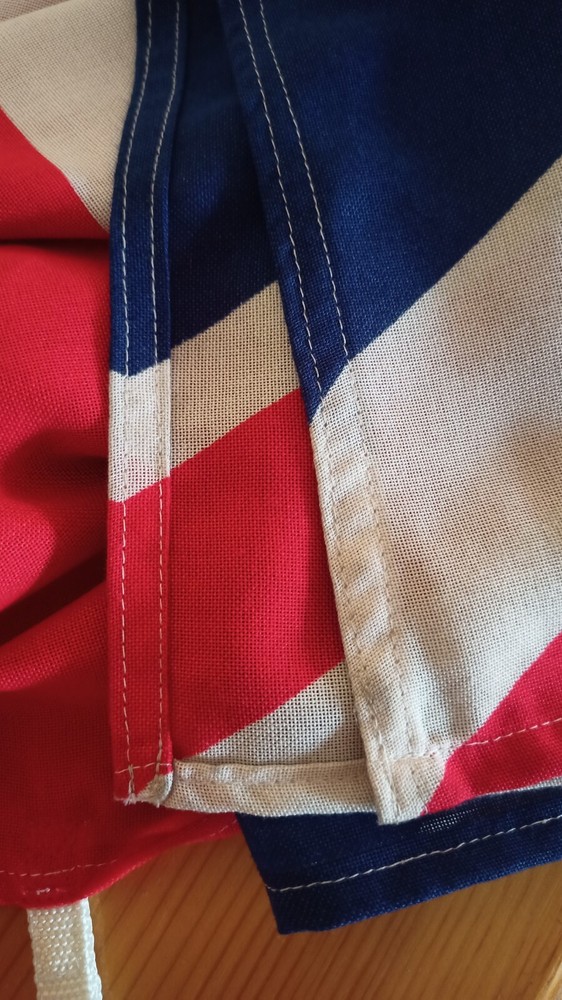 Large Big British flag with hooks. 154x92 cm.