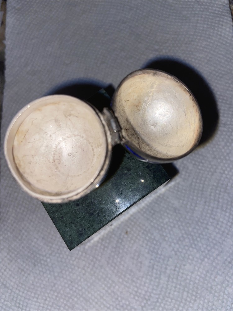 ENAMELED STERLING PEDESTAL CONTAINER / MONSTRANCE ? SAMPLE