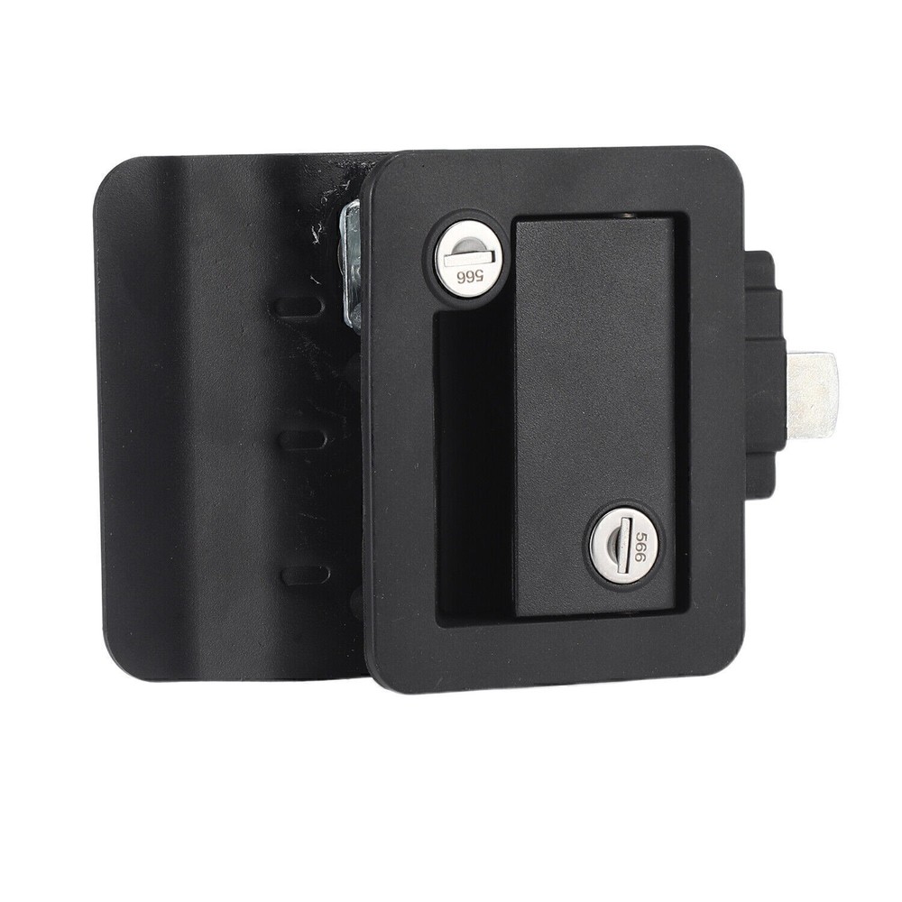 Black RV Paddle Entry Door Lock Latch Handle Knob Deadbolt NEW Camper Trailer