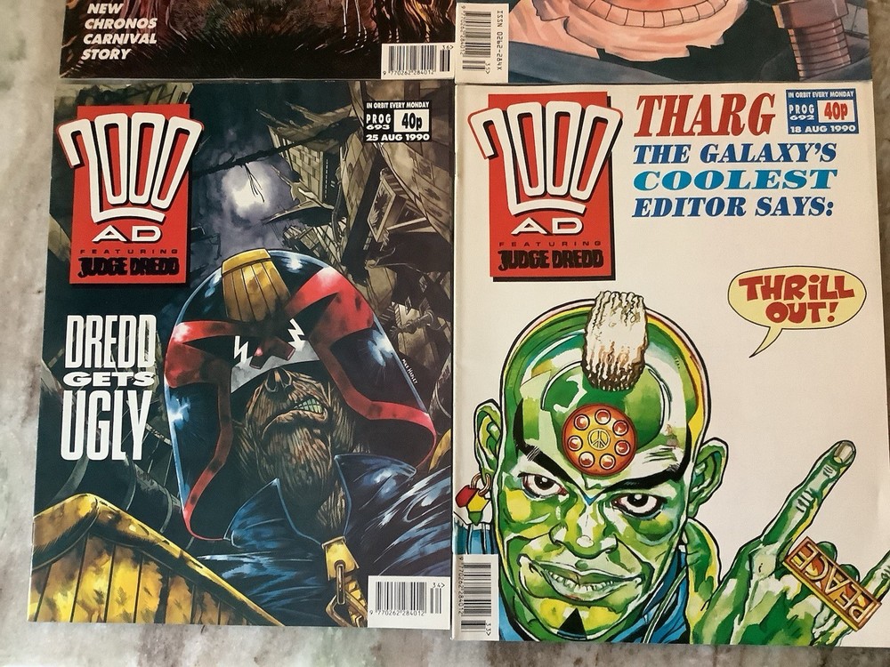 2000 A.D. Featuring Judge UK Program 692-695 Comic Magazines 1990