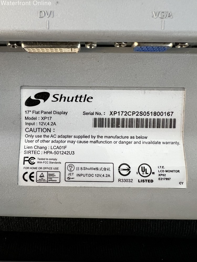 Shuttle XP-17 Front Panel Display With Stand, Carry Case, and Cables