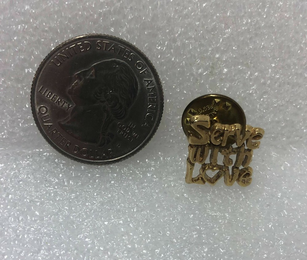 Serve With Love Religious Pin