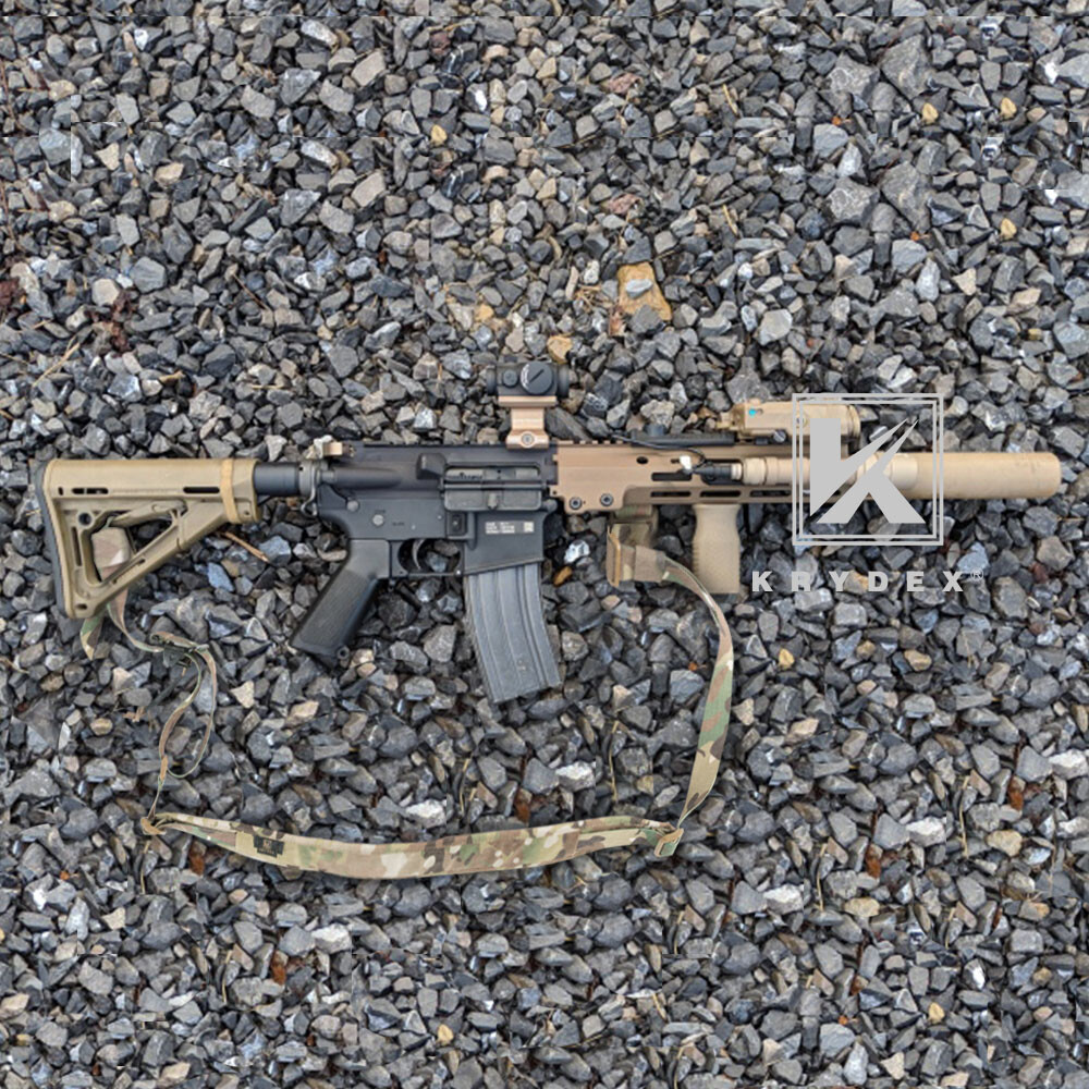 KRYDEX Tactical Sling Strap Modular Slingster Pull Tab 2Point Quick Adjust Black