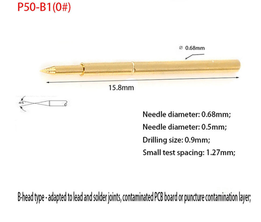 Spring Test Probe Pogo Pin Receptacle Tool Set Dia 0.68mm-2.36mm Multiple Types