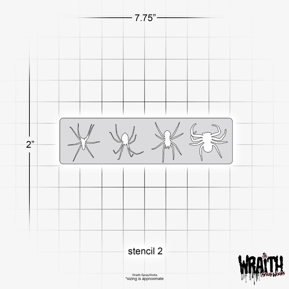 Spiderweb Set #2 - Reusable Airbrush Stencil Template