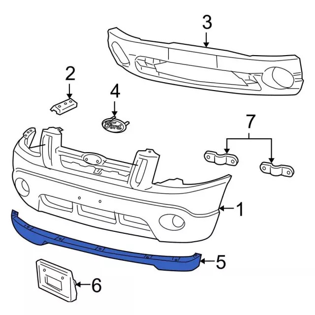 Genuine Ford Valance Panel 1L5Z-19E525-AA