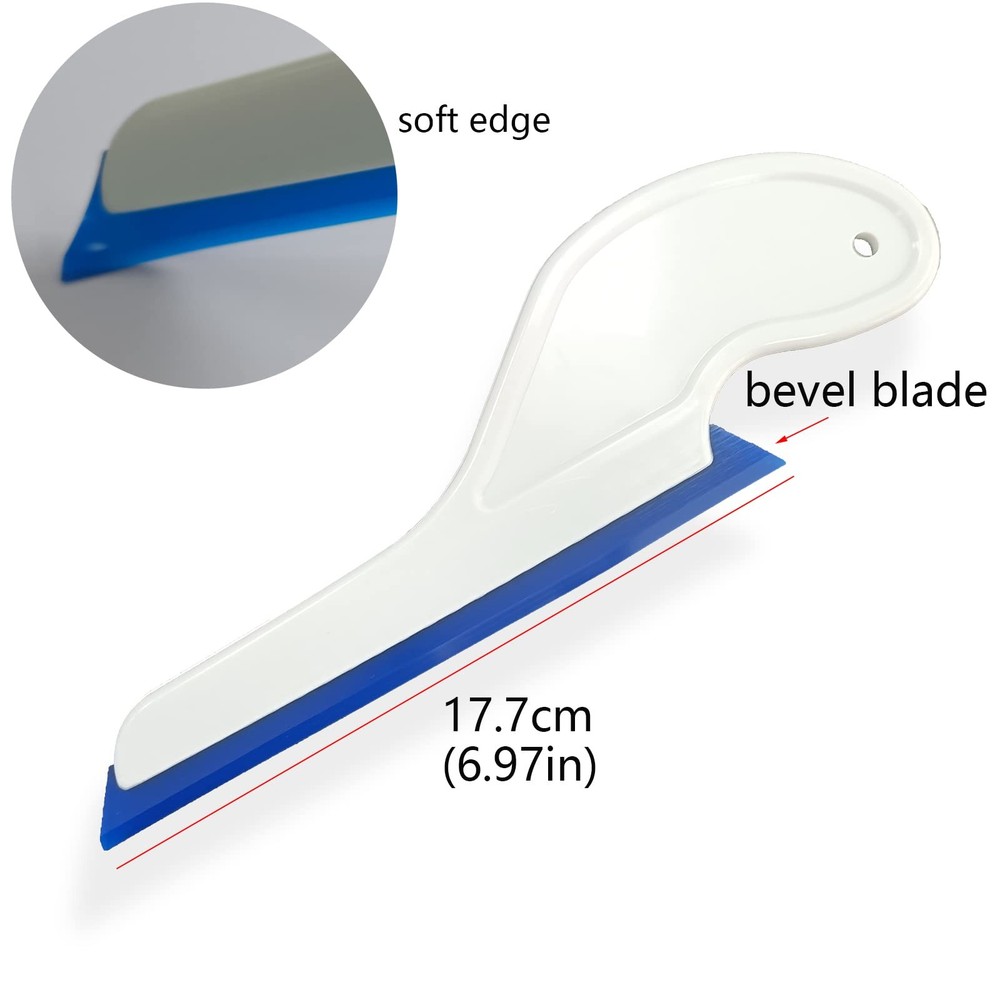 NBTOOL 4 in 1 Window Tint Tools Handle Squeegee with Blue PU Bevel