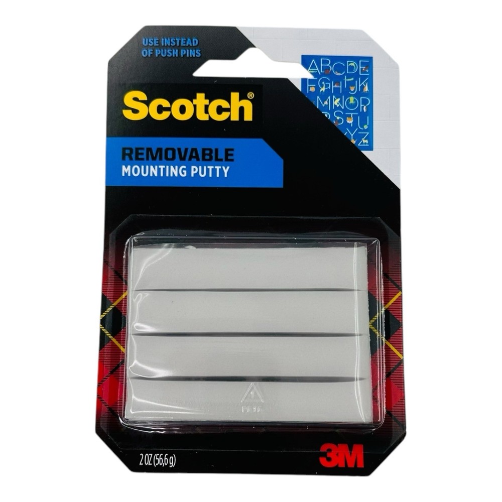 2 Packs Scotch Removable Mounting Putty 2 oz