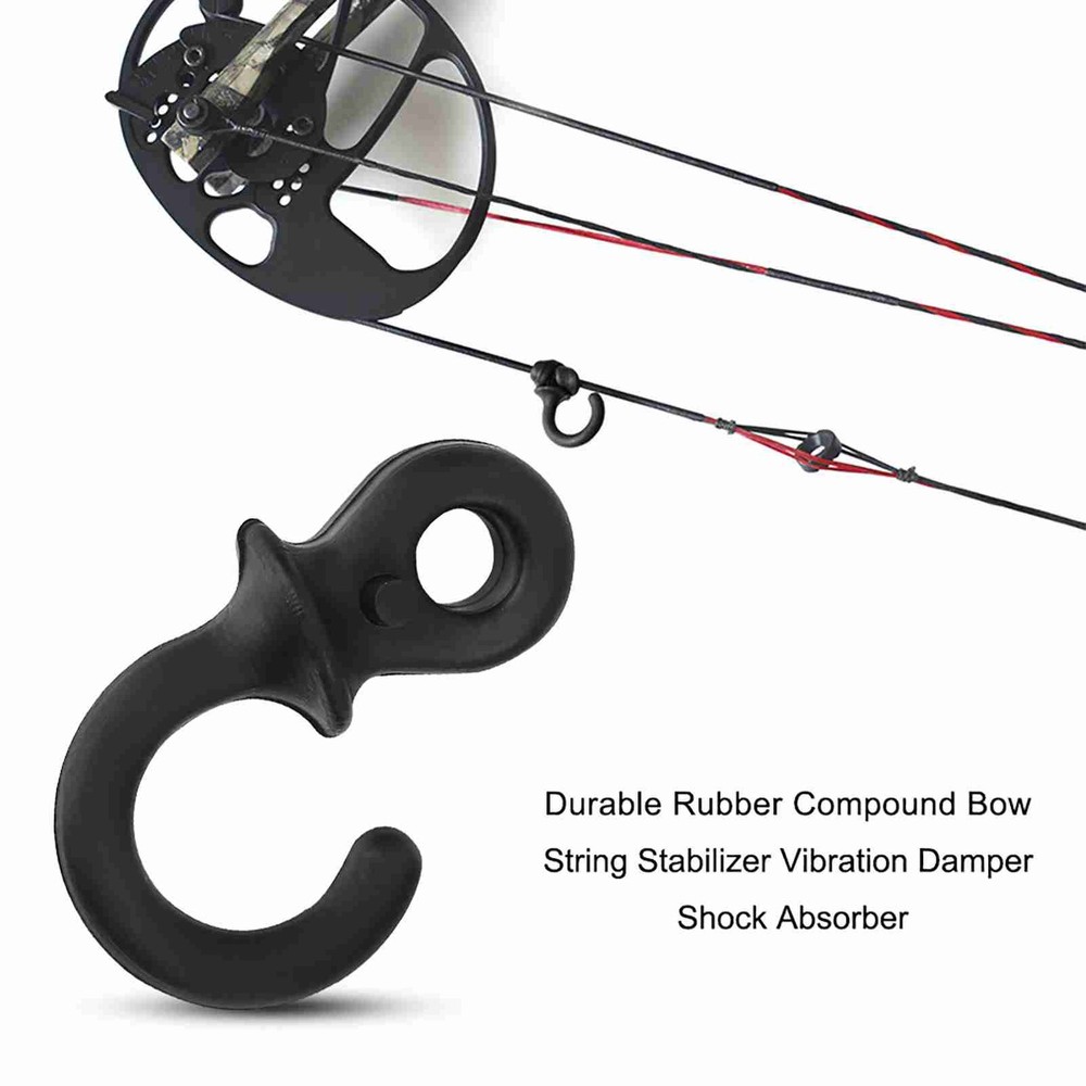 4Pcs Durable Rubber Compound Bow String Stabilizer Vibration Damper Shock