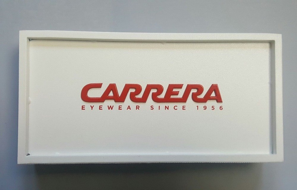 CARRERA LOGO PLAQUE IN WHITE VARNISHED METAL