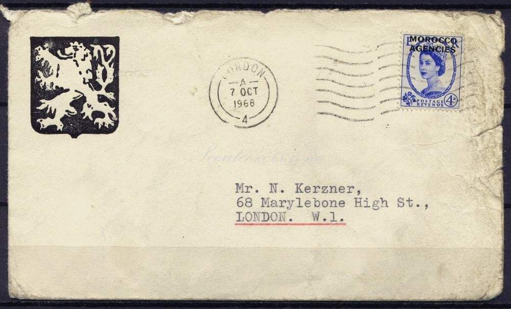 Cover British Post Morocco, 1968. London.