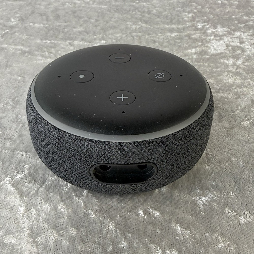 Amazon Echo Dot 3rd Gen C78MP8 Smart Speaker Alexa Black w/ Adapter Tested