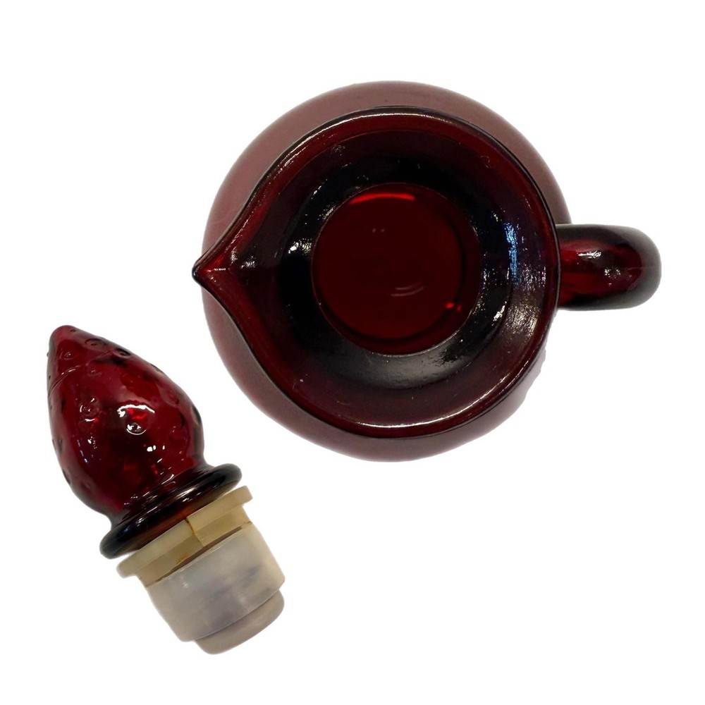 Vintage Avon Ruby Red Strawberry Cruet Bath Foam – Empty
