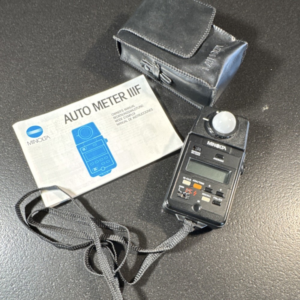 Minolta Auto Meter IIIF Flash & Ambient Light Meter w/ Manual & Case