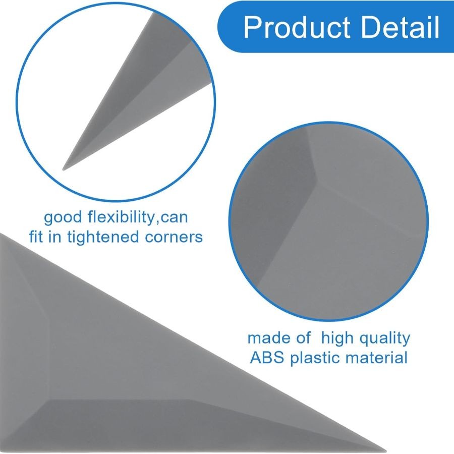 5-Piece Window Tint Tool Kit - Triangle & Contour Squeegees, Card Scraper, Vinyl