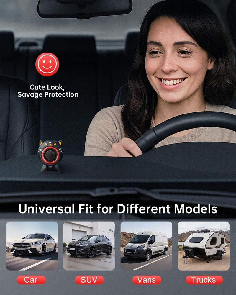 Electop 120dB Car Alarm System with Motion Sensor & Sound, Car Security System A