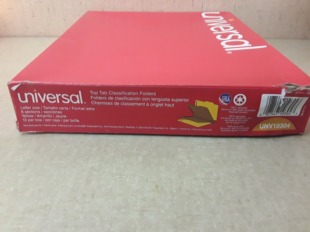 Universal Classification Folders 10 Ct. Letter Size
