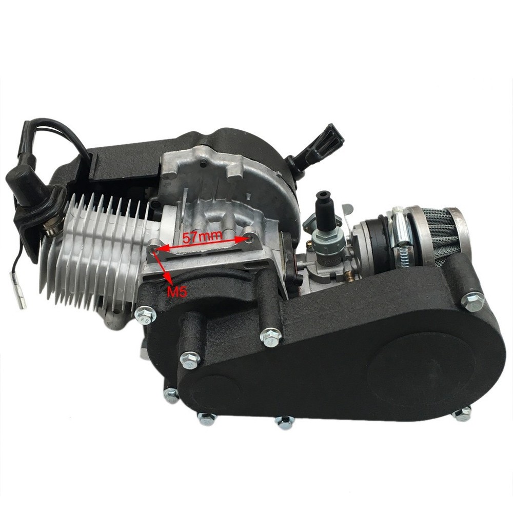 47cc 49CC 2-stroke Engine + Transmission Puller Starter Chain Pocket Rocket Bike