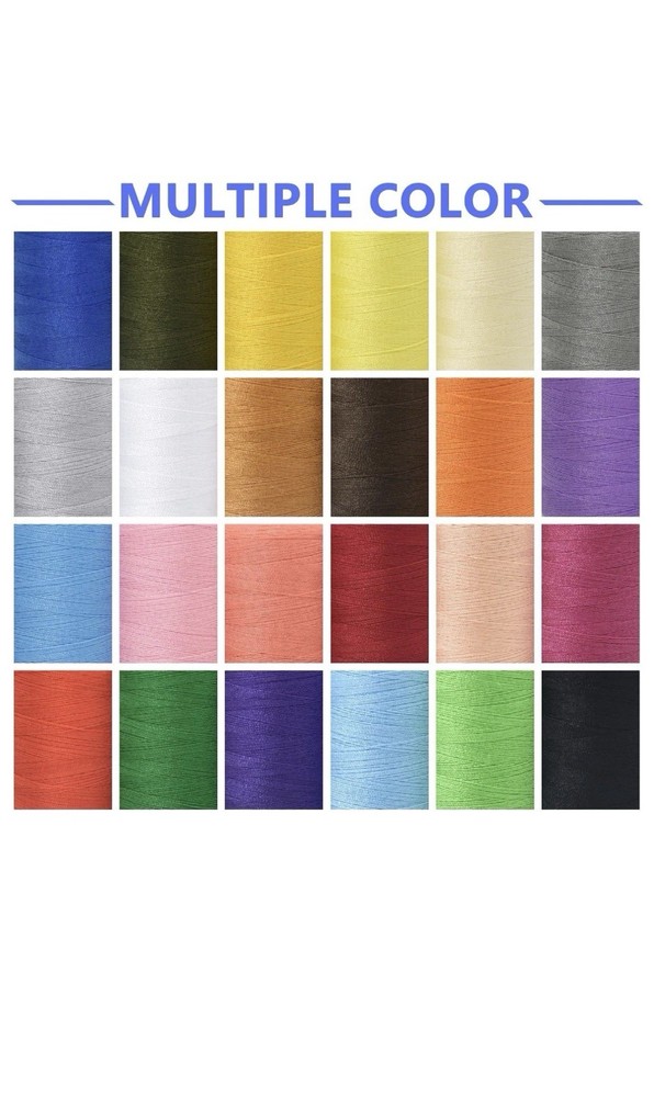 SHRJ 24Pcs Sewing Thread Spools Set 1000 Yards Per Spool Mixed Cotton Threads...