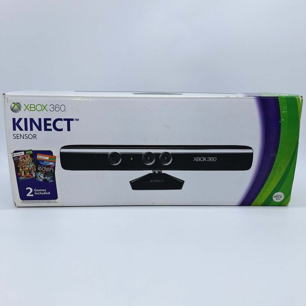 Xbox 360 Kinect Sensor Camera w/ Kinect Adventures and Cables in Box
