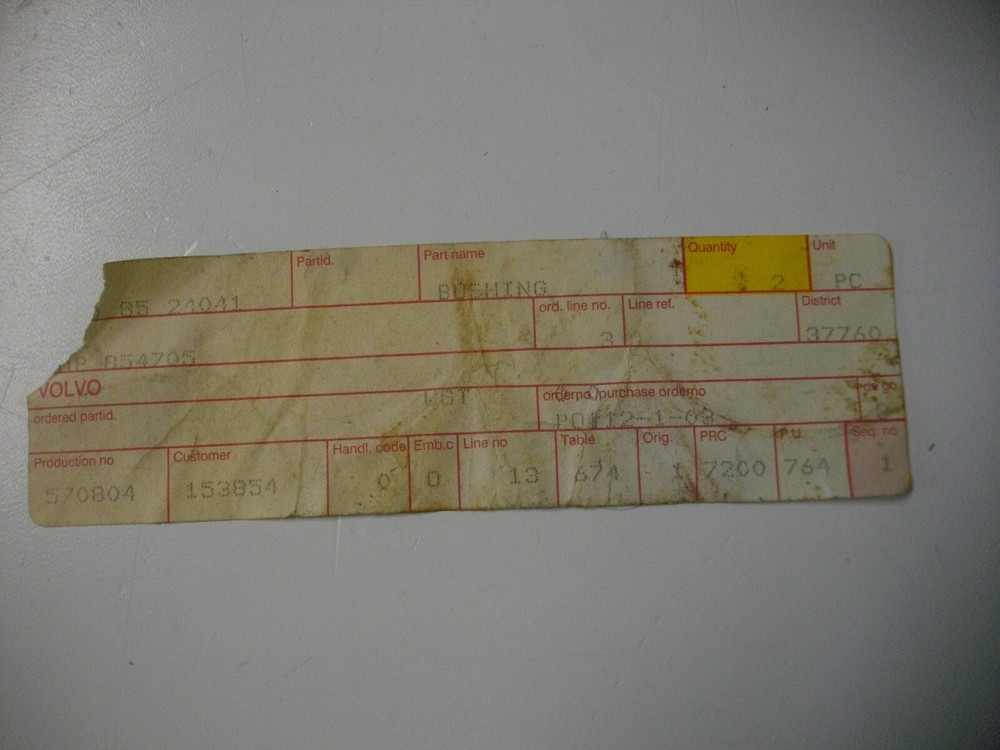 Volvo Penta 854705 Sterndrive Bushing OEM