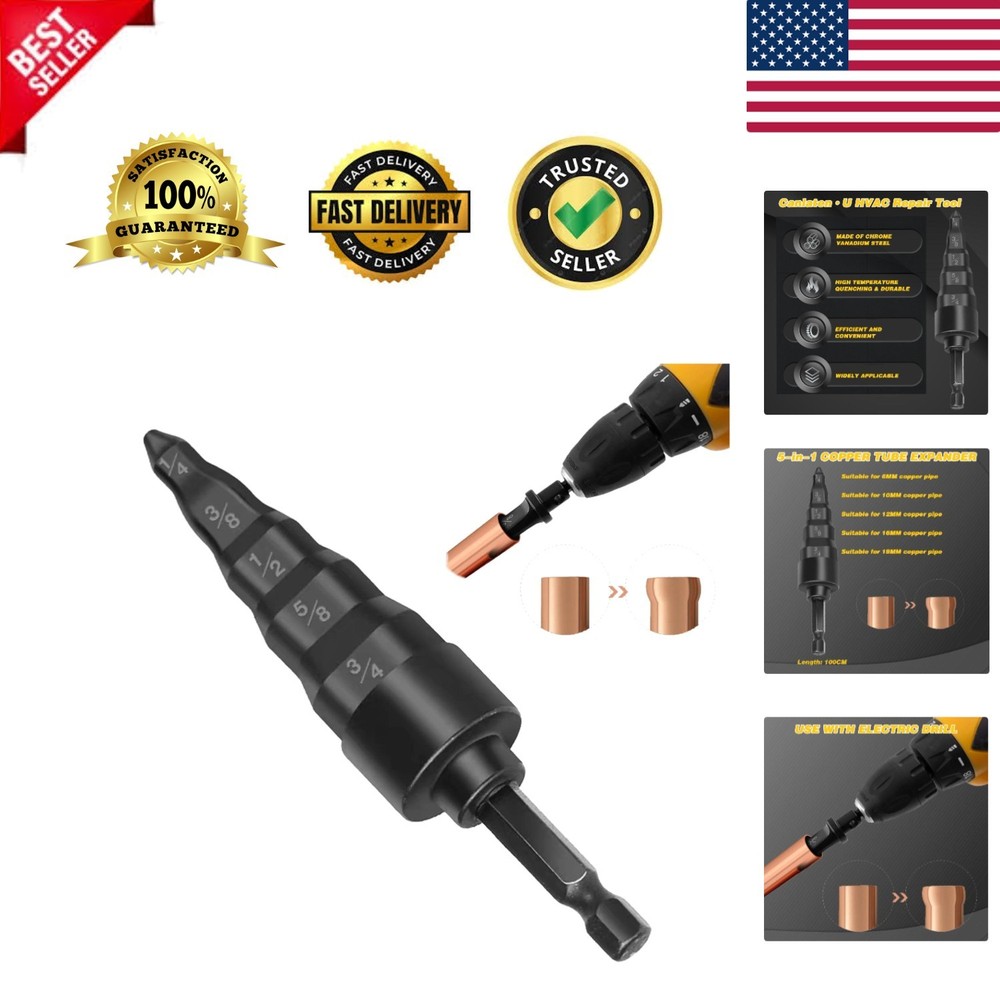 Portable HVAC Copper Pipe 5-in-1 Expander Tool with Multiple Drill Bits