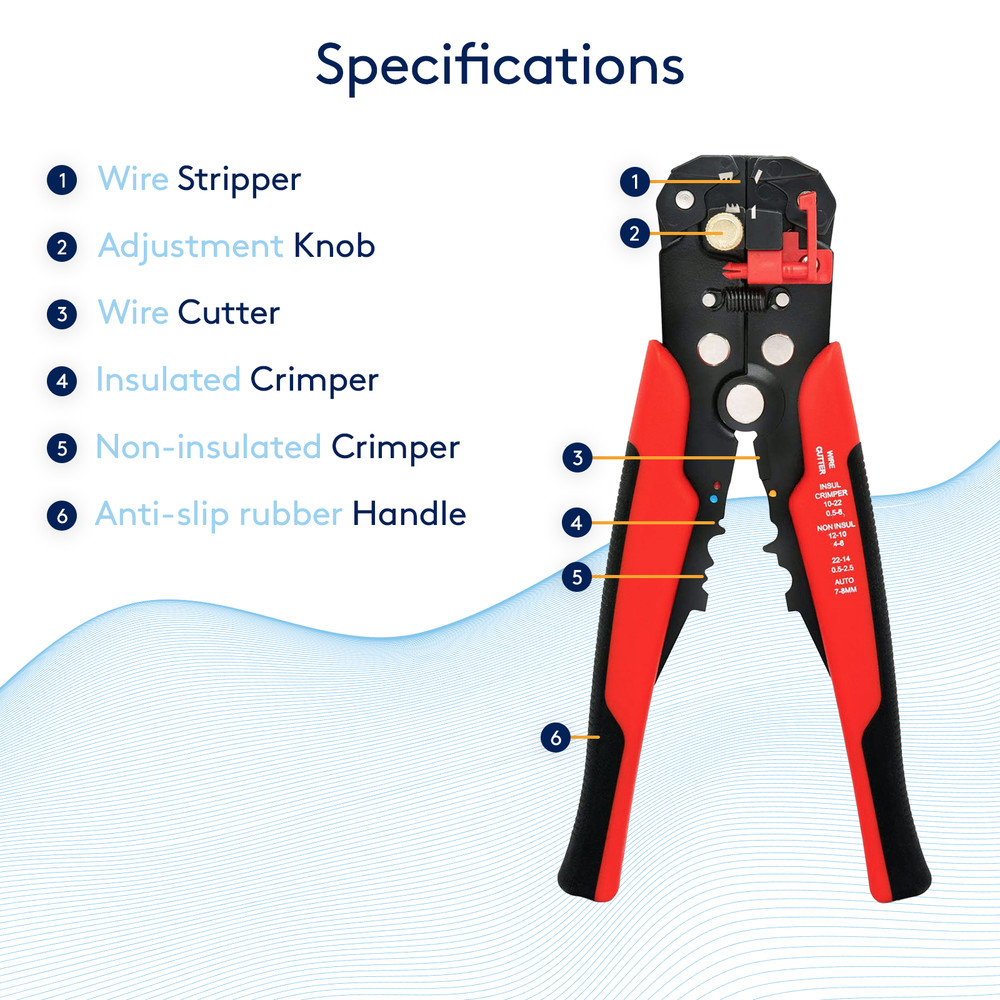 3 in 1 Self-Adjusting Automatic Insulation Wire Stripper Crimping Tool Cutter