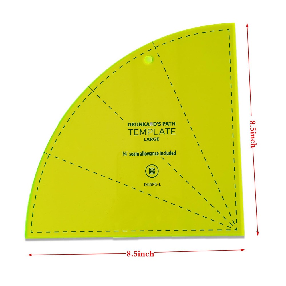 Drunkard Path Quilting Templates Curved Acrylic Tools for Circle Quilt Patterns