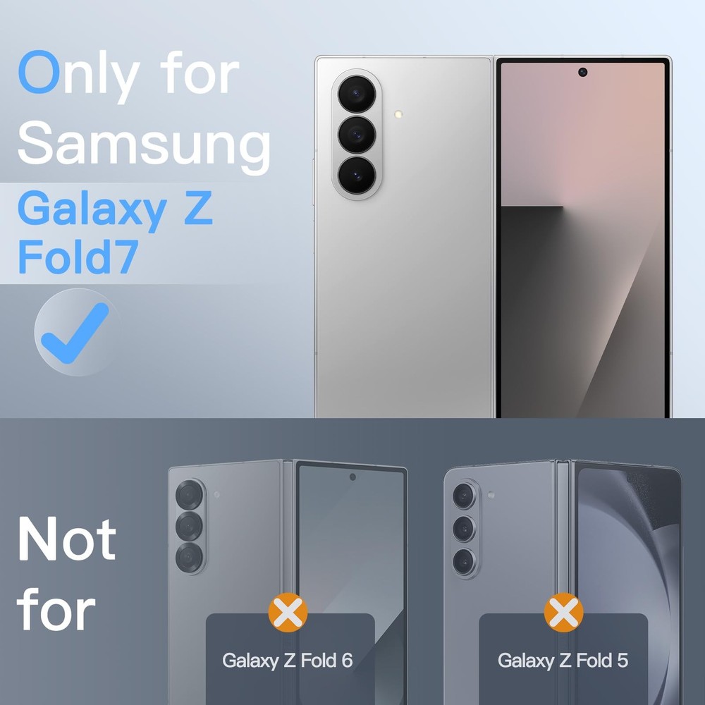 JETech Front Privacy Screen Protector for Samsung Galaxy Z Fold 7 2025, 2-Pack