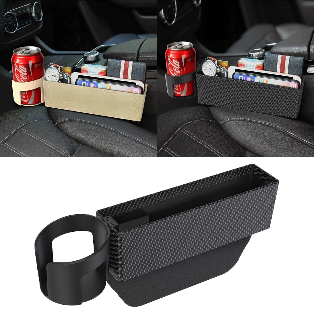 Car Seat Crevice Storage Box Slot Multi-function Organizer Car Foldable Cup Hold