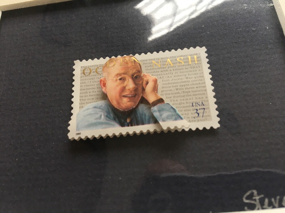 Ogden Nash Stamp Original Signed Art