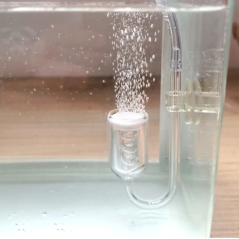 Aquarium CO2 atomizer spiral diffuser kit Thread 5 rotation for fish tank plant