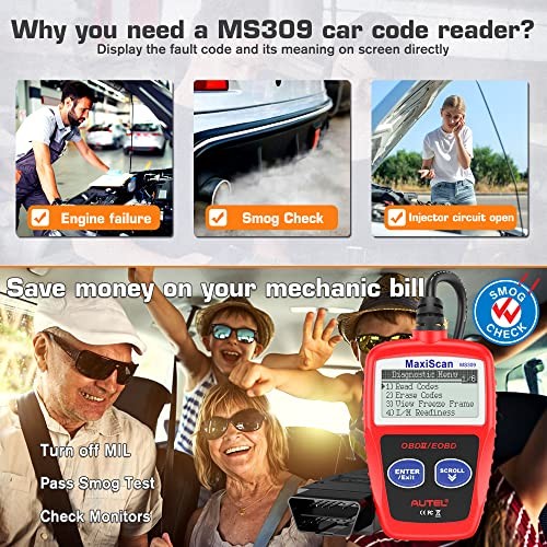 MS309 Universal OBD2 Scanner Check Engine Fault Code Reader - Clear