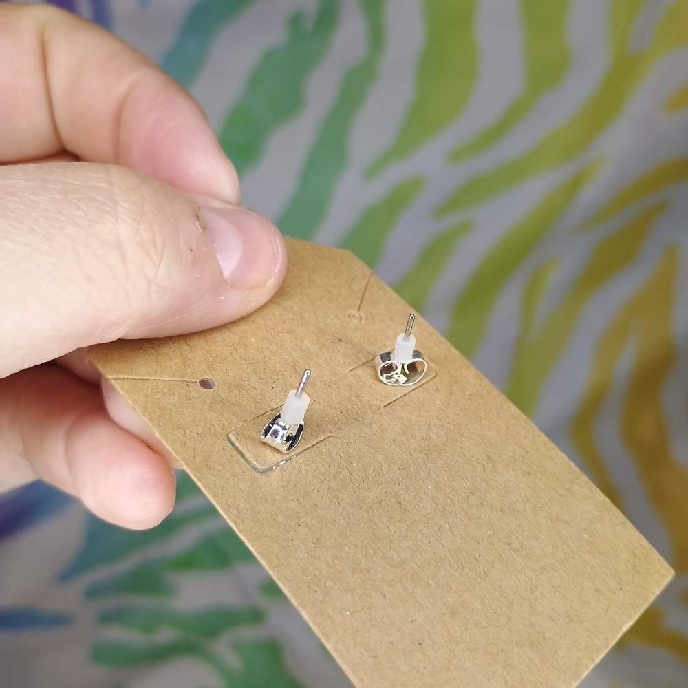 Claire's Clear Rhinestone Silver Stud Earrings Single Pair