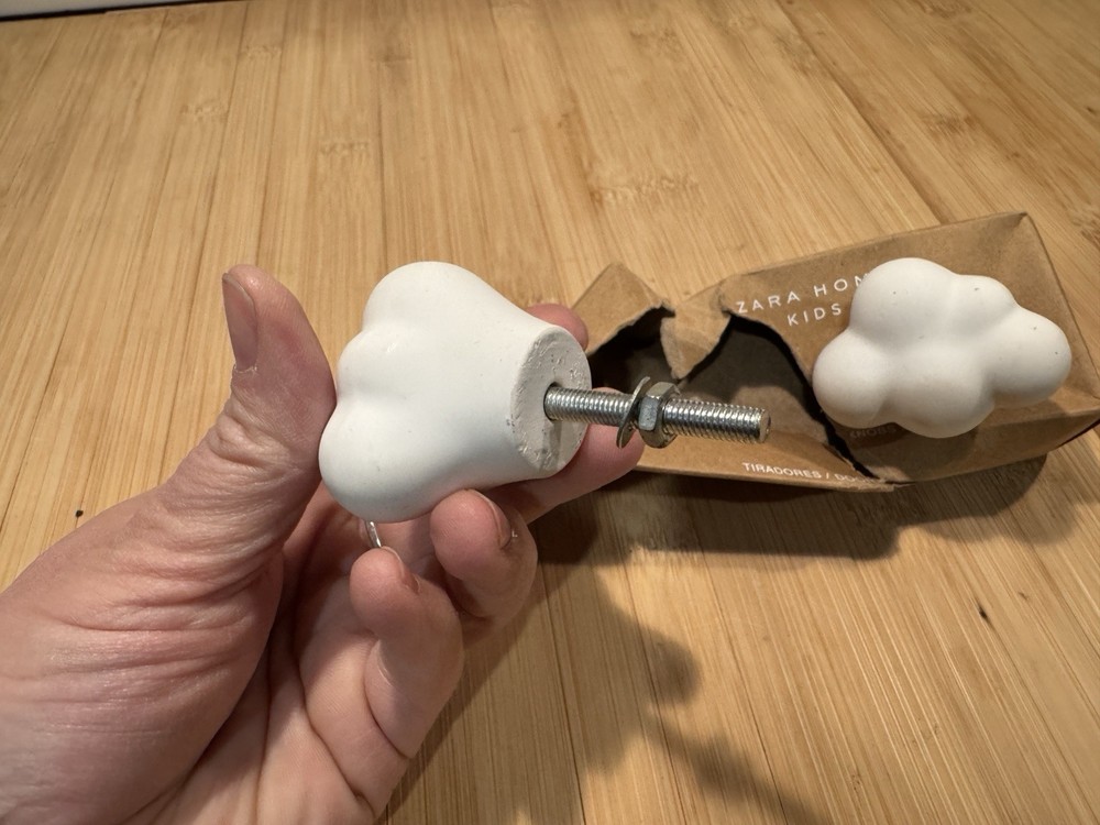 ZARA Kids Drawer Handles Pulls NIB Clouds Unique Art