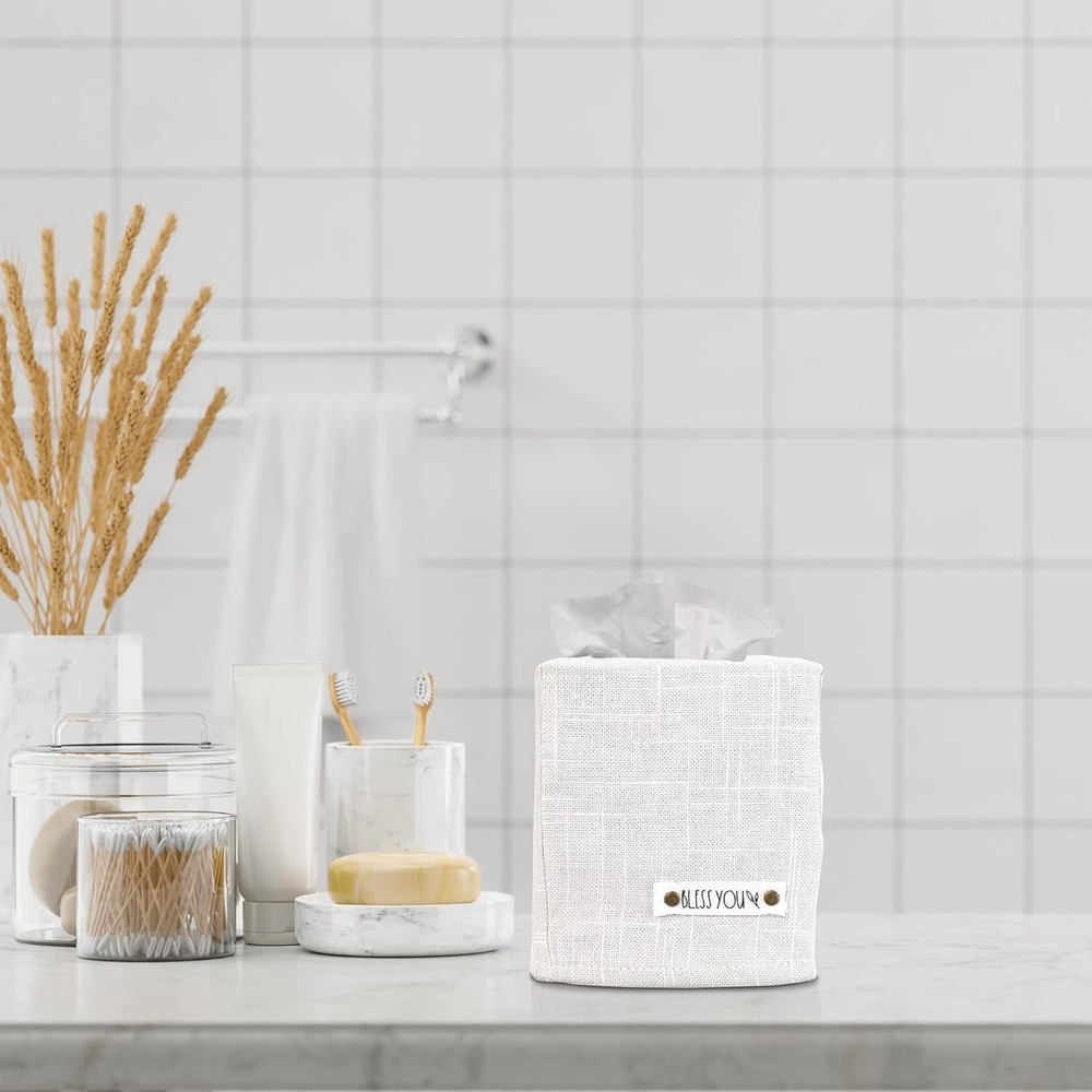 Versatile Decorative Tissue Box Cover - Fits Standard Tissue Boxes Perfectly