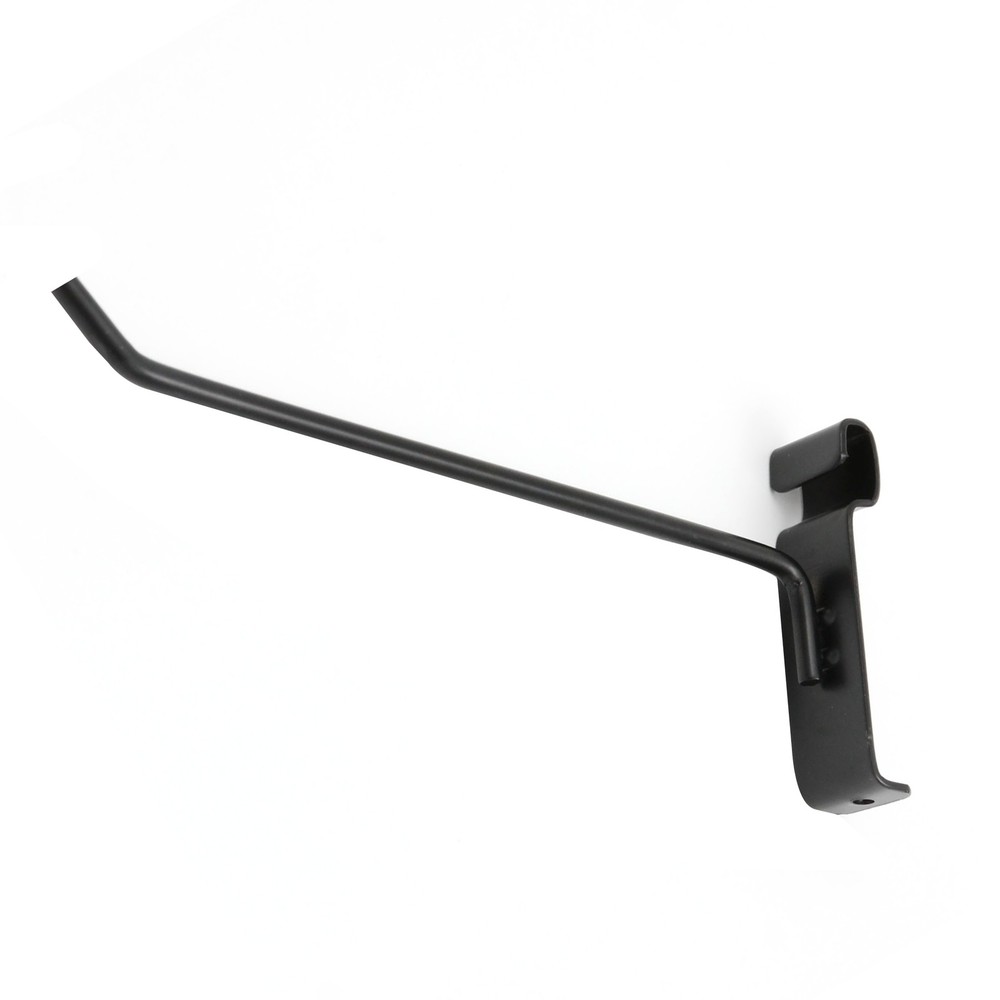 SSWBasics 8 inch Black Peg Hook for Wire Grid - 50 Count - Black Gridwall Hooks