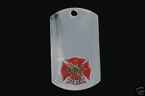 FIRE DEPT. Tag Engraved With Your Info