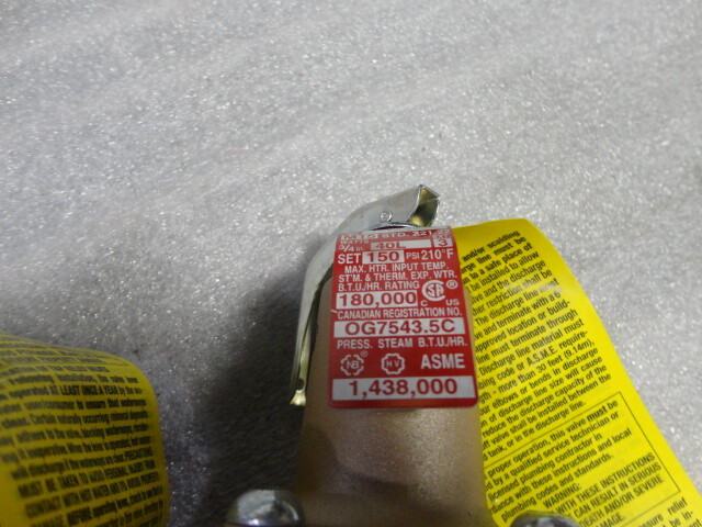 Watts 2-40L 1-40XL Automatic Reseating Temperature and Pressure Relief Valves