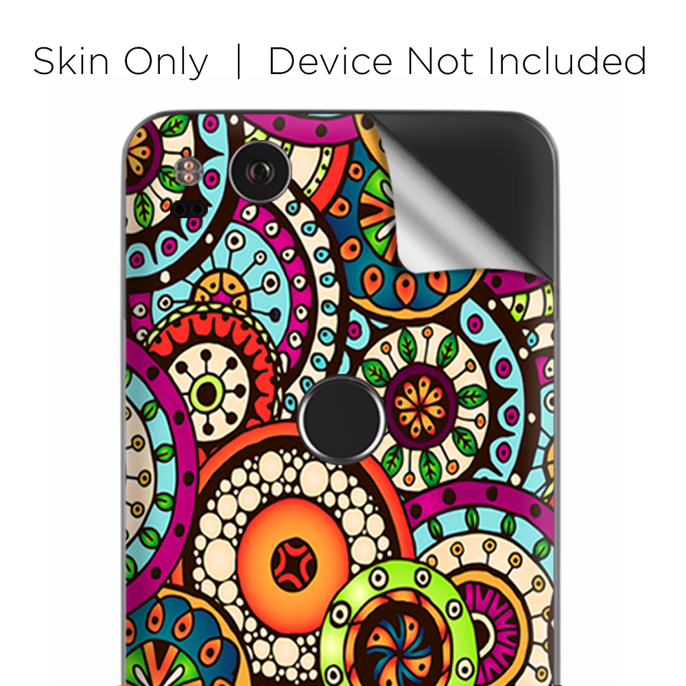 Google Pixel 2 Skins Decal Wrap Ethnic Circles Pattern