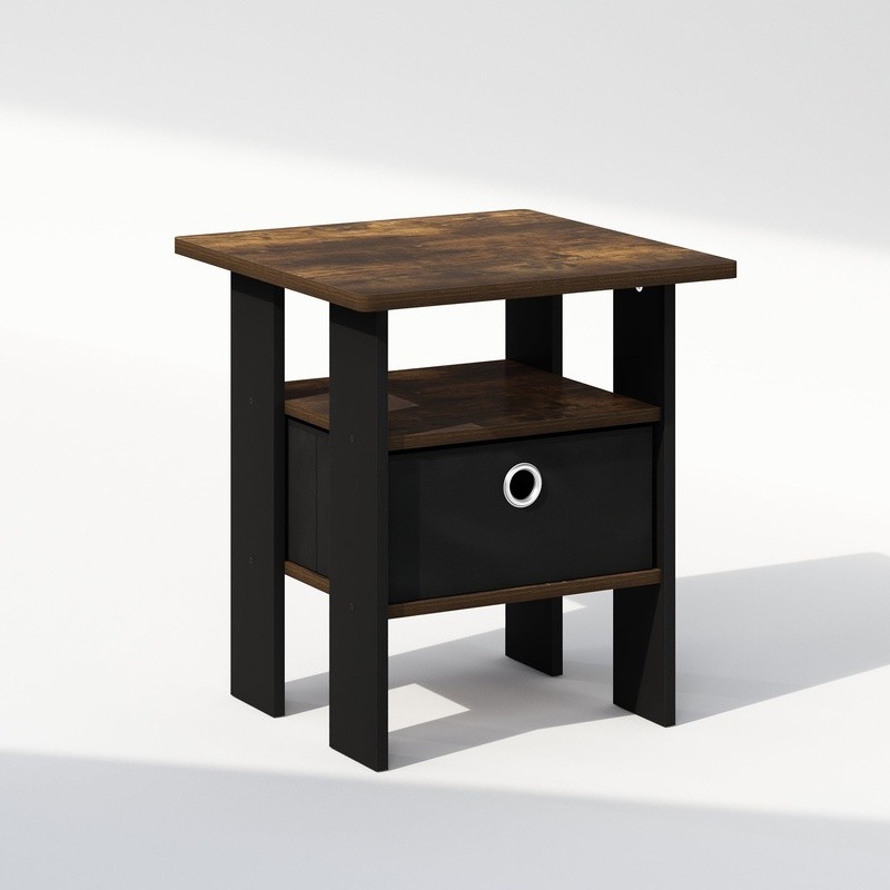 Compact Nightstand Modern Design Storage Drawer Easy Assembly Small Spaces New