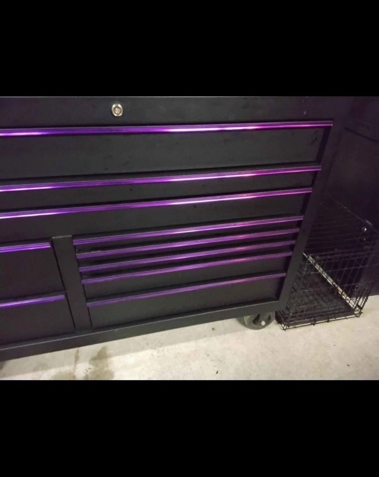 Snap-tools 10 Draw Tool Box with Power Socket Organizer Black and Purple New