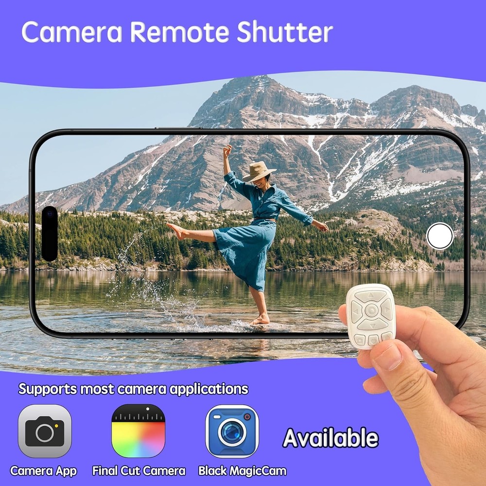 Scrolling Ring – 8-Button Finger Tip Wireless Remote, with Camera Remote Shutter