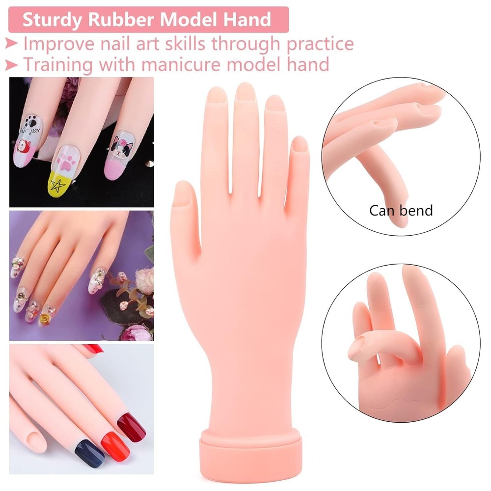 Pro Acrylic Nail Training Kit with Mannequin Hand, Drill & Everything Needed!