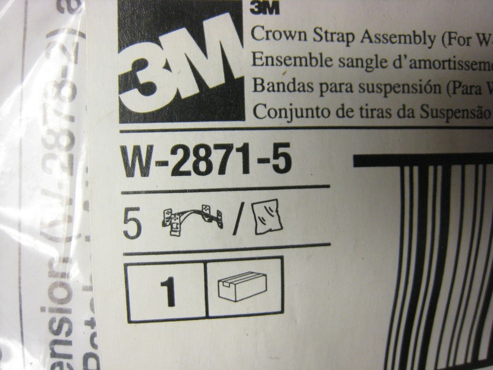 3M CROWN STRAP ASSEMBLY # W-2871-5 Pack has 5 inside it