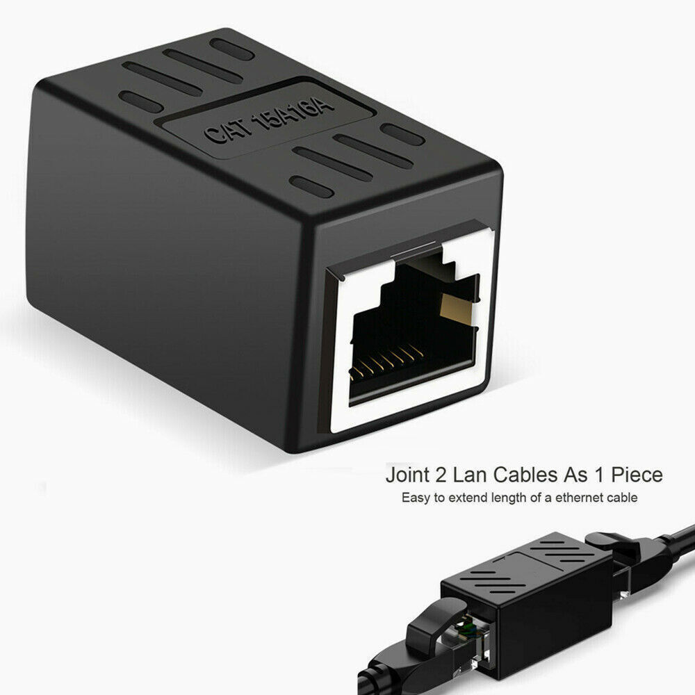 5PACK RJ45 Inline Coupler Cat6/Cat5e Ethernet Network Cable Extender Connector