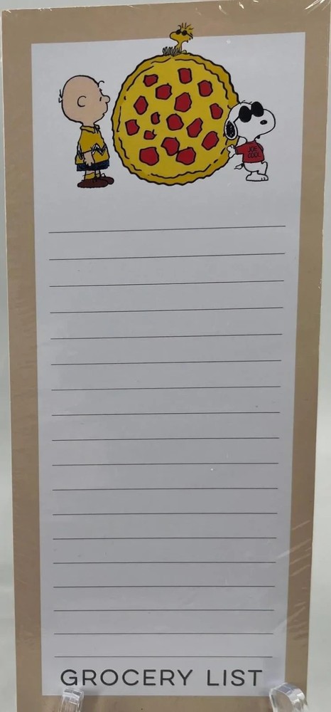 Peanuts - Joe Cool Pizza Note Pad / Shopping List