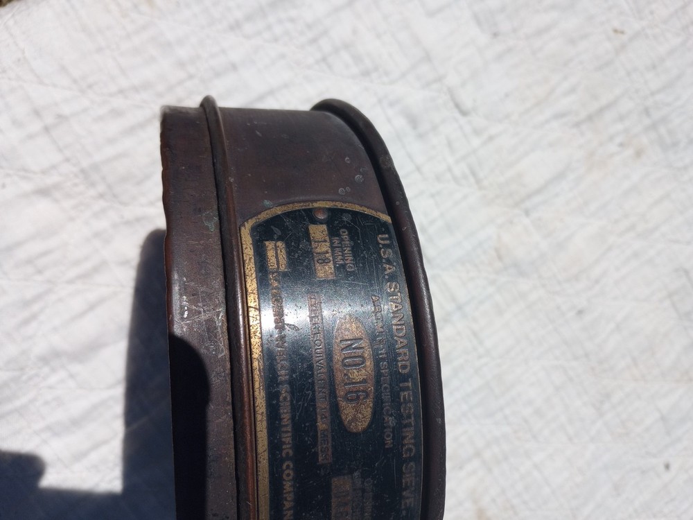 Mining Testing Sieve USA STANDARD #16 BRASS