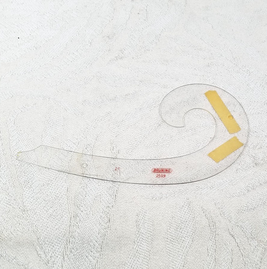 BRUNING 2519 FRENCH CURVE TEMPLATE ENGINEERING DRAFTING ARCHITECT TOOL