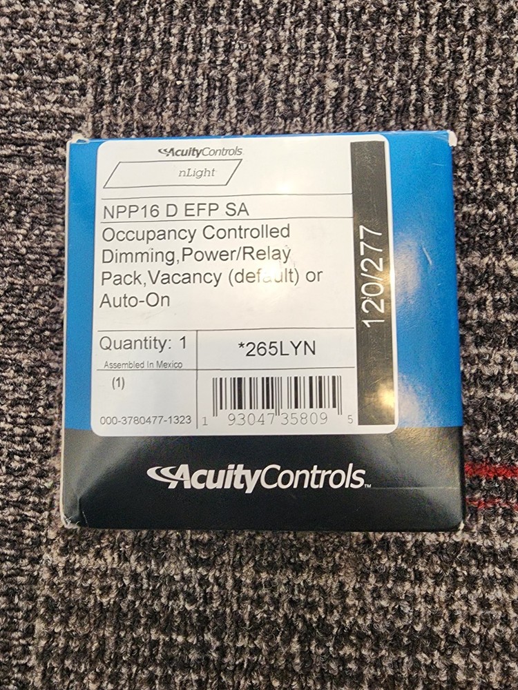 Acuity Controls nLight NPP16 D EFP SA: Power Pack Occupancy Control